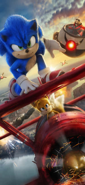 Sonic The Hedgehog prente — Vivo S Muurpapier