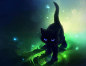 Animekat prente — Anime kat Muurpapier