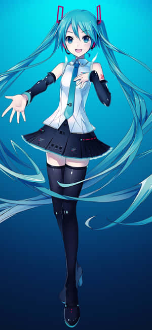 Hatsune Miku-agtergrond — Realme Note Muurpapier