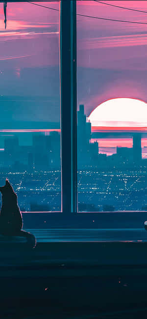 Anime Sonsondergang iPhone — Motorola Edge 70 Plus Muurpapier