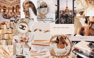 Omhels Kalmte deur Elegante Beige — Beige estetiese GIF Muurpapier