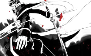 Onderskrif: Boeiende Swart en Wit Anime Landskap