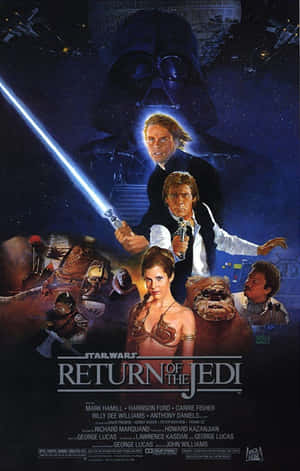 Onderskrif: Die Epiese Stryd in Return of the Jedi — Nubia Flip2 Muurpapier