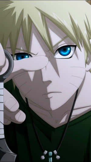 Onderskrif: Die Legendariese Uzumaki Naruto in Aksie — Naruto foon GIF Muurpapier