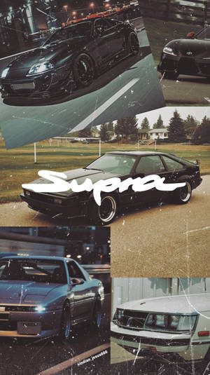 Onderskrif: Klassieke JDM-skoonheid, die Tydlose Japannese Resiesmotor — Jdm Cars Muurpapier