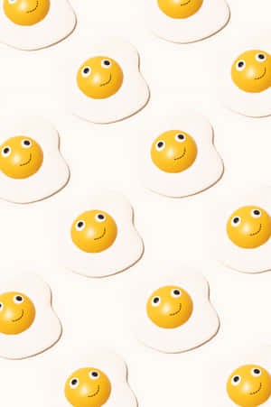 Onderskrif: 'n Lewendige Glimlag-emoji Gemeng met Sonskynkant-eier — Huawei MatePad 11.5 (2026) Muurpapier