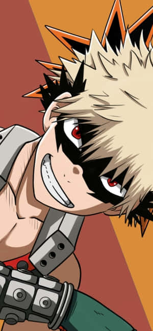 Onderskrif: Ontploffende Krag Ontketen: Bakugou in Aksie — Galaxy C Muurpapier