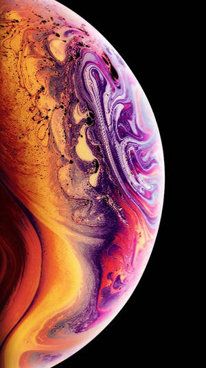 Onderskrif: Oorspronklike iPhone 7 wat Pragtige Marmerplaneet Sfeer-agtergrond Vertoon — iPhone 7 Muurpapier