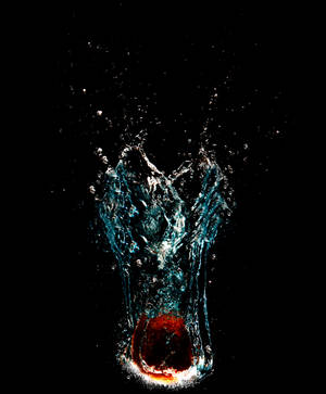 Appel In Die Water agtergrond — Galaxy Z Vou 5 Muurpapier