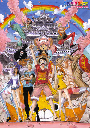 One Piece Foon Strooihoed Pirate met Tempel