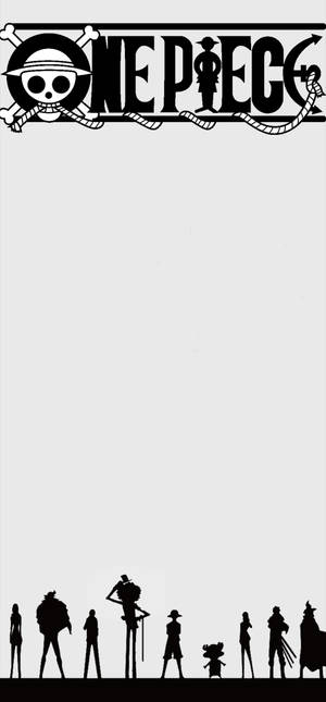 One Piece Foon Strooihoed Seerowers Silhouette — Galaxy Note Muurpapier