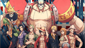 One Piece Lessenaar Karakters Plakkaat — Een stuk lessenaar Muurpapier