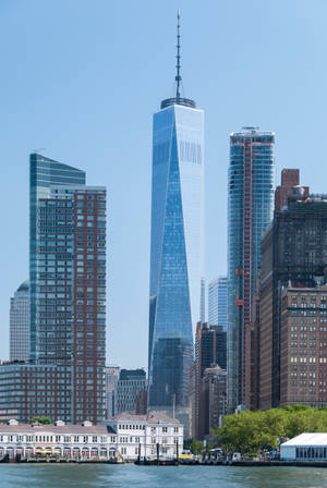 One World Trade Center Styg Hoog — Huawei MatePad Edge Muurpapier