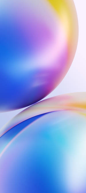 Oneplus Iridescente Sfere agtergrond
