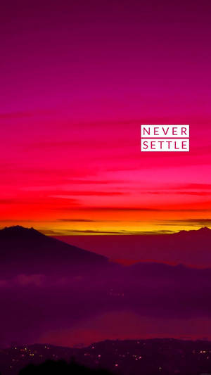 Oneplus Never Settle Dusk-agtergrond