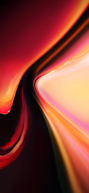 Oneplus Oranje Golwe agtergrond — iPhone 18 Pro Muurpapier