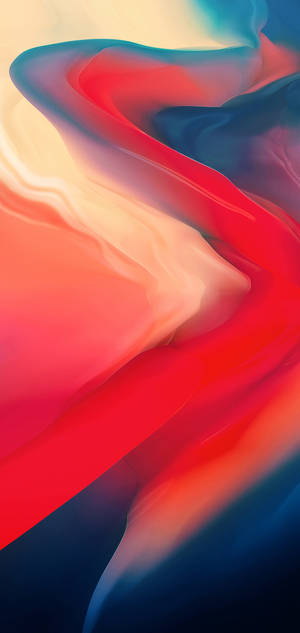 Oneplus Rokerige Warm Strepe agtergrond — iPhone 17 Muurpapier