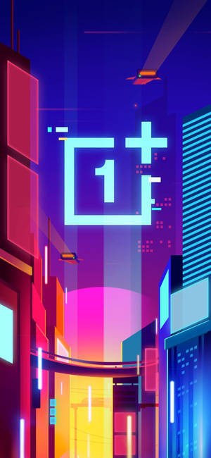 Oneplus Stadligte Kuns agtergrond — iPhone 18 Pro Max Muurpapier