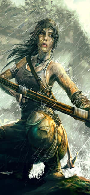 Iphone Xs Max Rise Of The Tomb Raider Agtergrond — Galaxy A56 Muurpapier