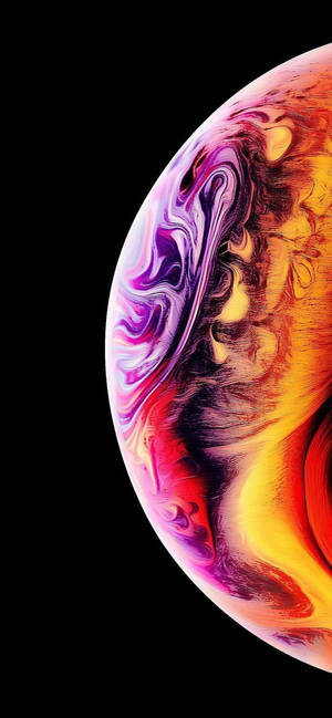 Gemarmerde pers abstrakte halfborrel iPhone XR-agtergrond — iPhone Xr Muurpapier