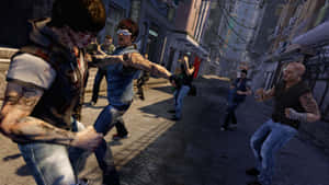 Sleeping Dogs agtergrond — Slapende honde Muurpapier