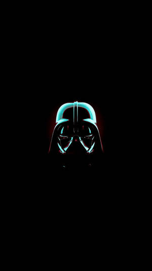 AMOLED-agtergrond van Darth Vader op swart agtergrond.