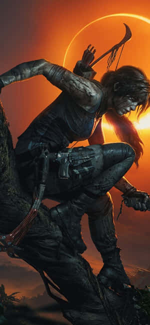 iPhone X Shadow Of The Tomb Raider Agtergrond — Huawei Pura 90 Muurpapier