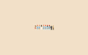 Ontspan met die harmonie van beige en groen. — Beige estetiese GIF Muurpapier