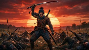 Triomfantelike Sekiro staan oor verslane vyande teen skemer