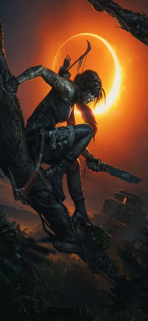 Iphone X Shadow Of The Tomb Raider Agtergrond — Redmi K Muurpapier