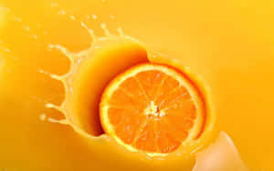 Lemoen Agtergrond — Oranje estetiese GIF Muurpapier