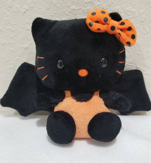 Oranje-swart vlinder Hello Kitty Halloween plakpapier — Hello Kitty Halloween Muurpapier
