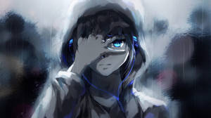 Oulik Anime PFP Reënkuns muurpapier — Oulike anime profielfoto Muurpapier