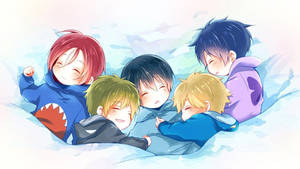 Oulike anime kinders slaap agtergrond