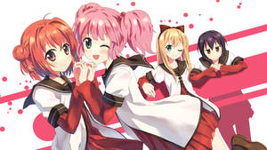 Oulike anime lesbiërs agtergrond — Oulik anime GIF Muurpapier
