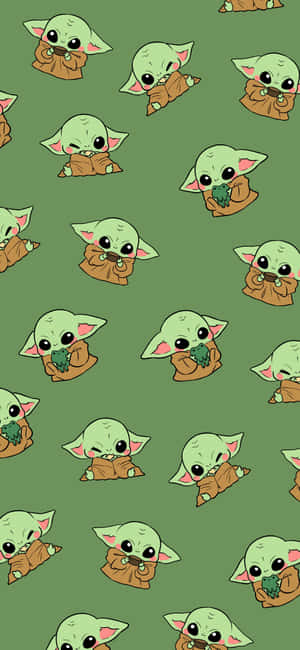 Oulike Baby Yoda Prente — Vivo T4 Lite Muurpapier