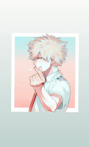 Oulike Bakugo Hart Gebaar — Galaxy Tab S9 FE Muurpapier