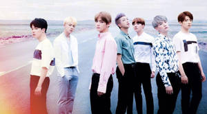 Oulike BTS Op Die Strand — Oulike bts Muurpapier