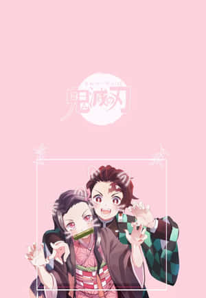 Oulike Demon Slayer Karakters Tanjiro En Nezuko Sibling Liefde — Demon slayer tanjiro Muurpapier