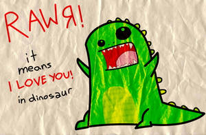 Oulike Dinosourus Rawr Ek Lief Jou — Oulike dinosourus Muurpapier