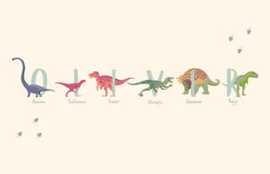 Oulike Dinosourus wat Oliver spel — Oulike dinosourus Muurpapier