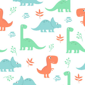 Oulike dinosourus in 'n kleurvolle prehistoriese wêreld — Oulike dinosourus Muurpapier