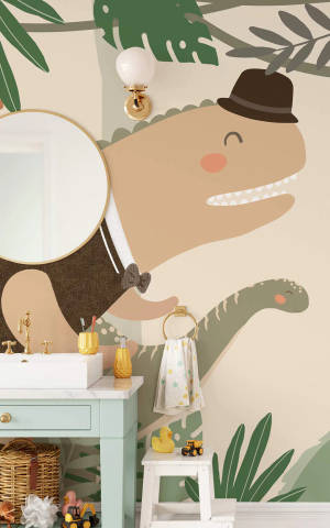 Oulike Dinosourus Foon Badkamer — Galaxy Tab Active5 Pro Muurpapier