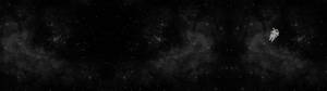 Oulike ruimtevaarder wat in 'n donker ruimte vol sterre sweef-agtergrond — 5120x1440 Muurpapier