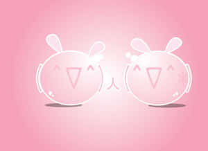 Oulike en Skoen Pink Kawaii Agtergrond — Pienk Kawaii Muurpapier