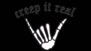 Oulike Estetiese Halloween-skelet hand — Oulike estetiese halloween Muurpapier