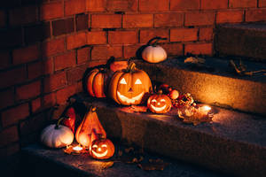 Oulike Estetiese Halloween Op Trappe