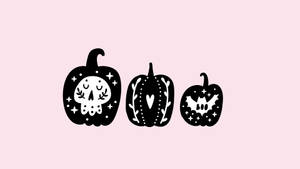 Oulike Estetiese Halloween Pampoene — Oulike estetiese halloween Muurpapier