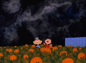 Oulike Estetiese Halloween Peanuts Karakters — Oulike estetiese halloween Muurpapier