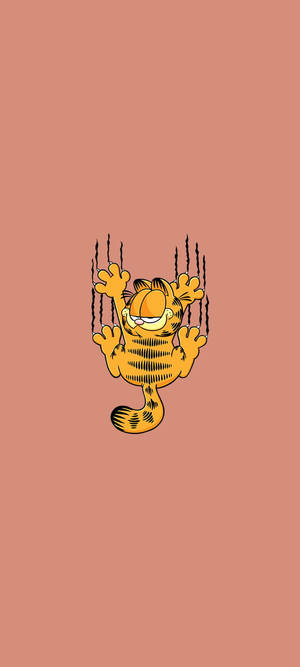 Oulike Estetiese Spotprent Garfield — Honor Magic V5 Muurpapier